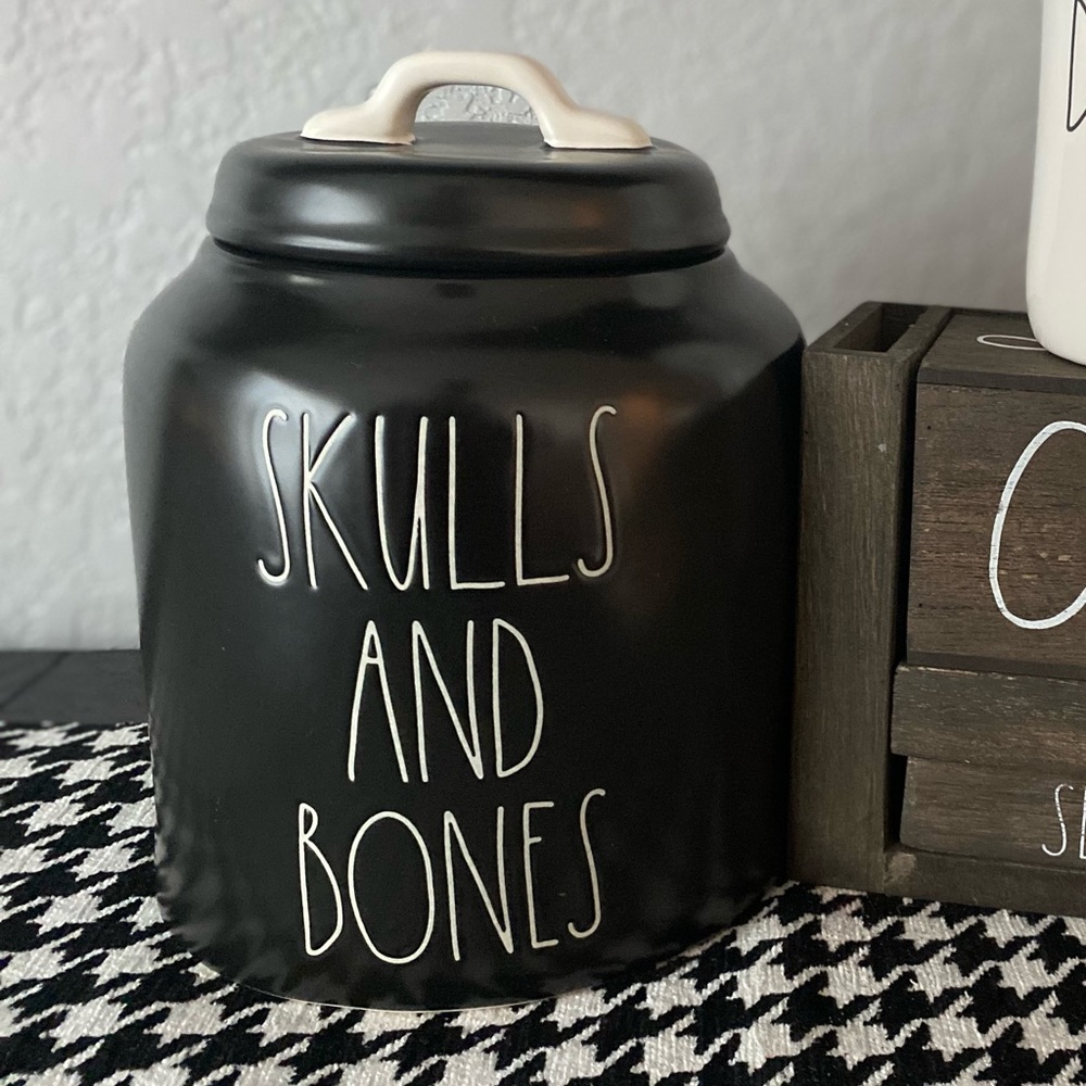 Rae Dunn Skulls & Bones Canister